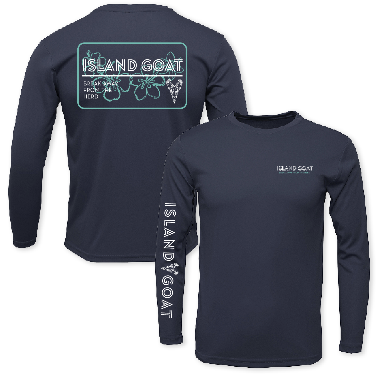 Island Goat | Aloha - unisex UPF 50+ Performance Shirt XL / Navy