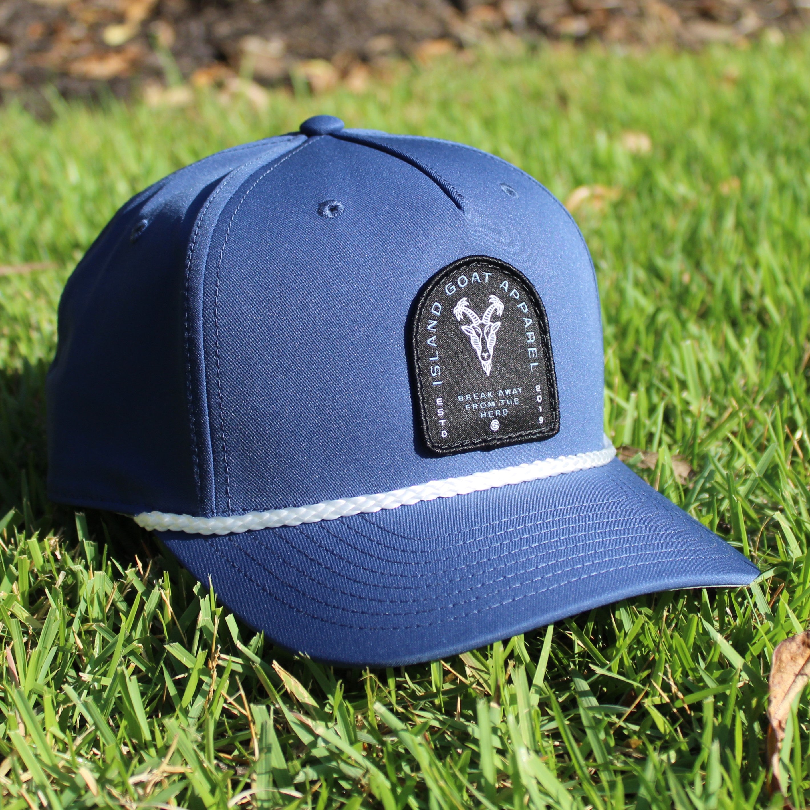 Island Goat | Down By The River Snapback Rope Hat - Blue