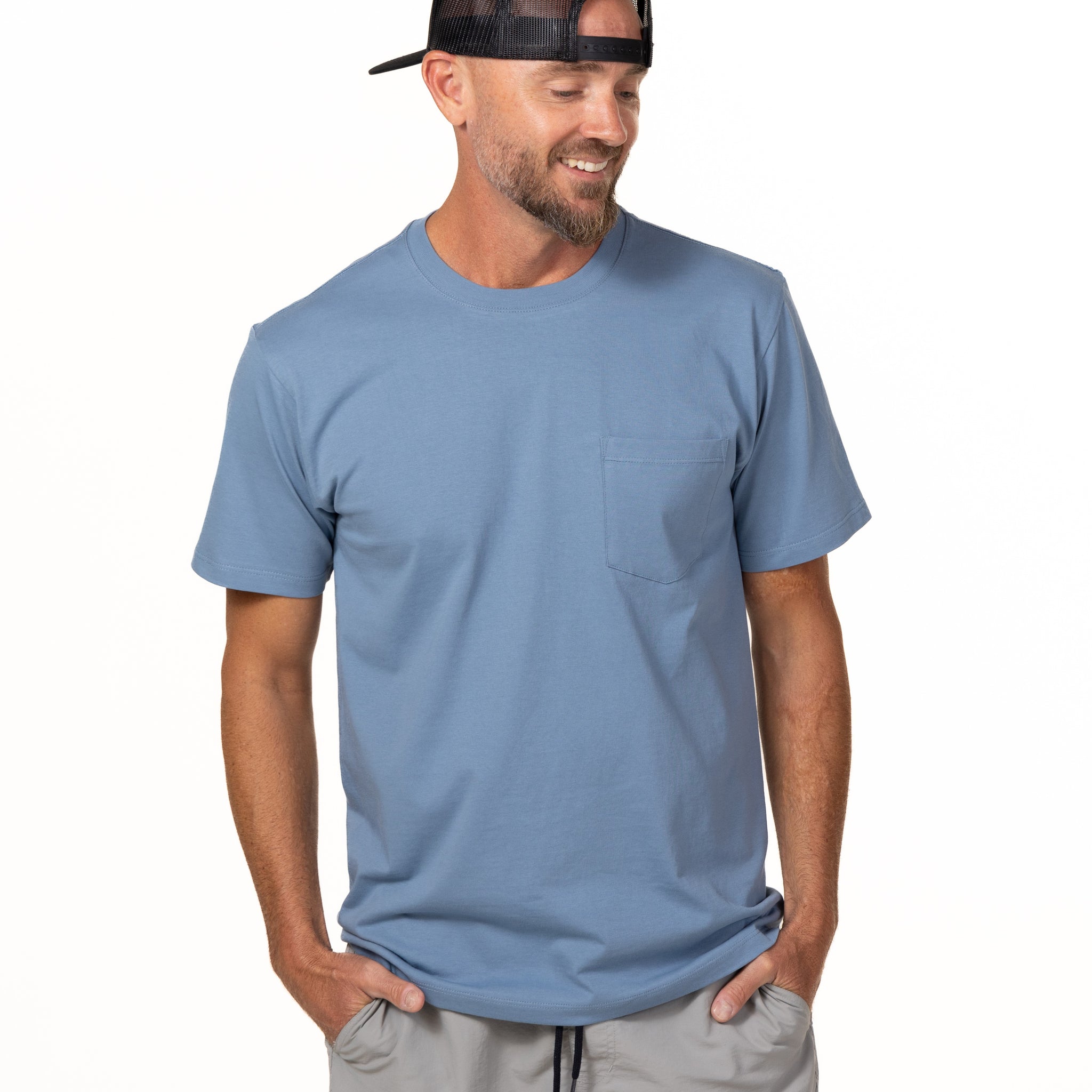 Solid Premium Cotton Pocket Tee