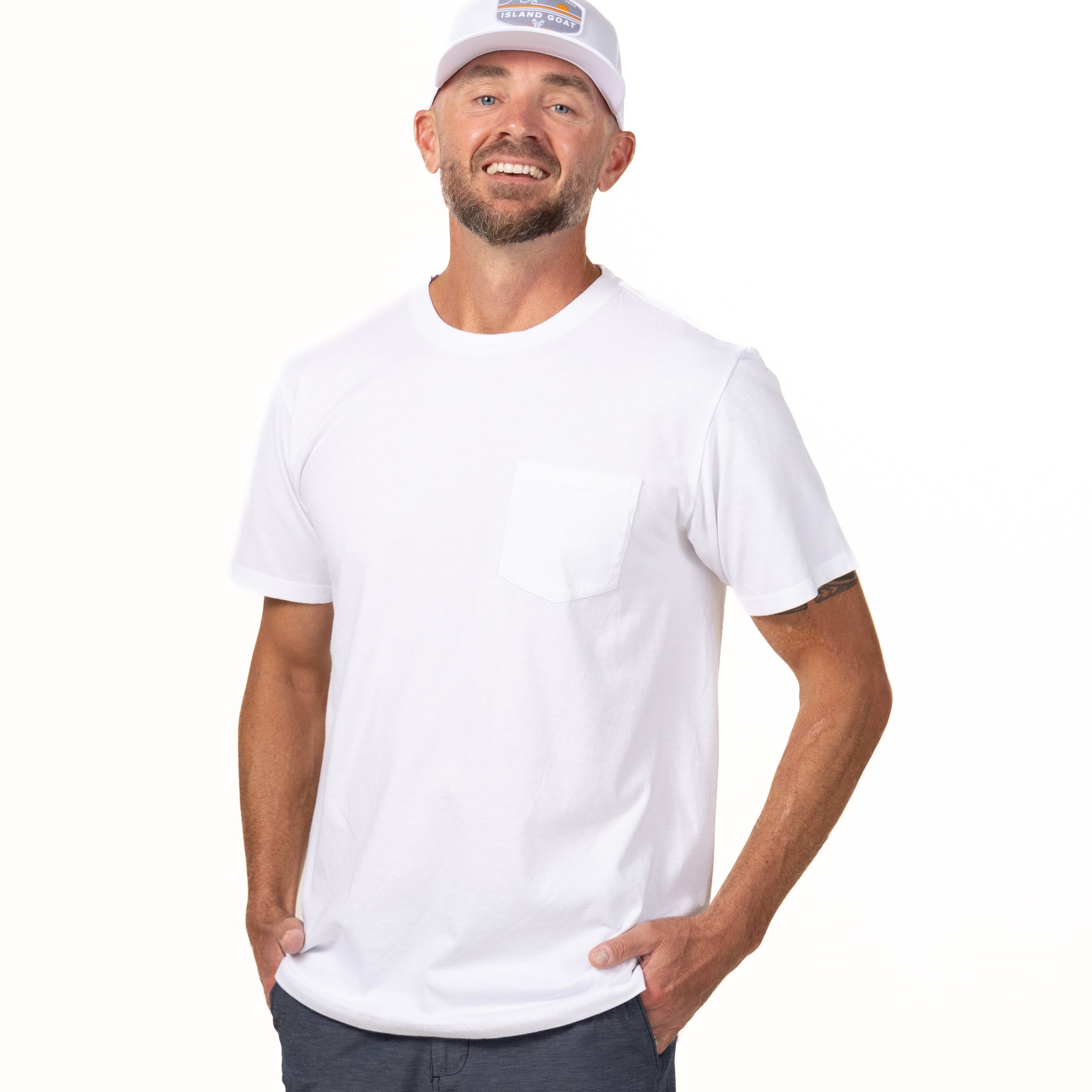 Solid Premium Cotton Pocket Tee