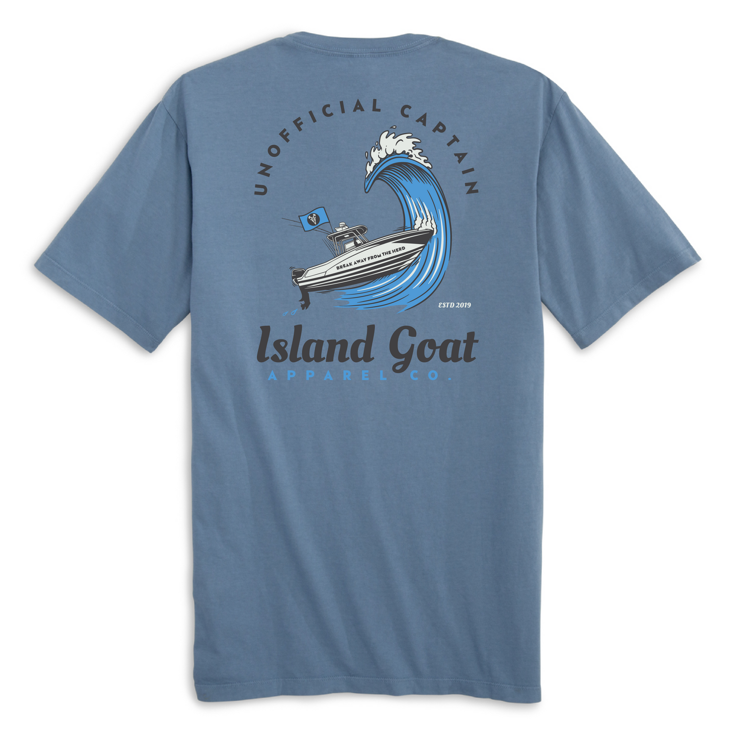 Island Goat Pocket Tee Unofficial Captain Back