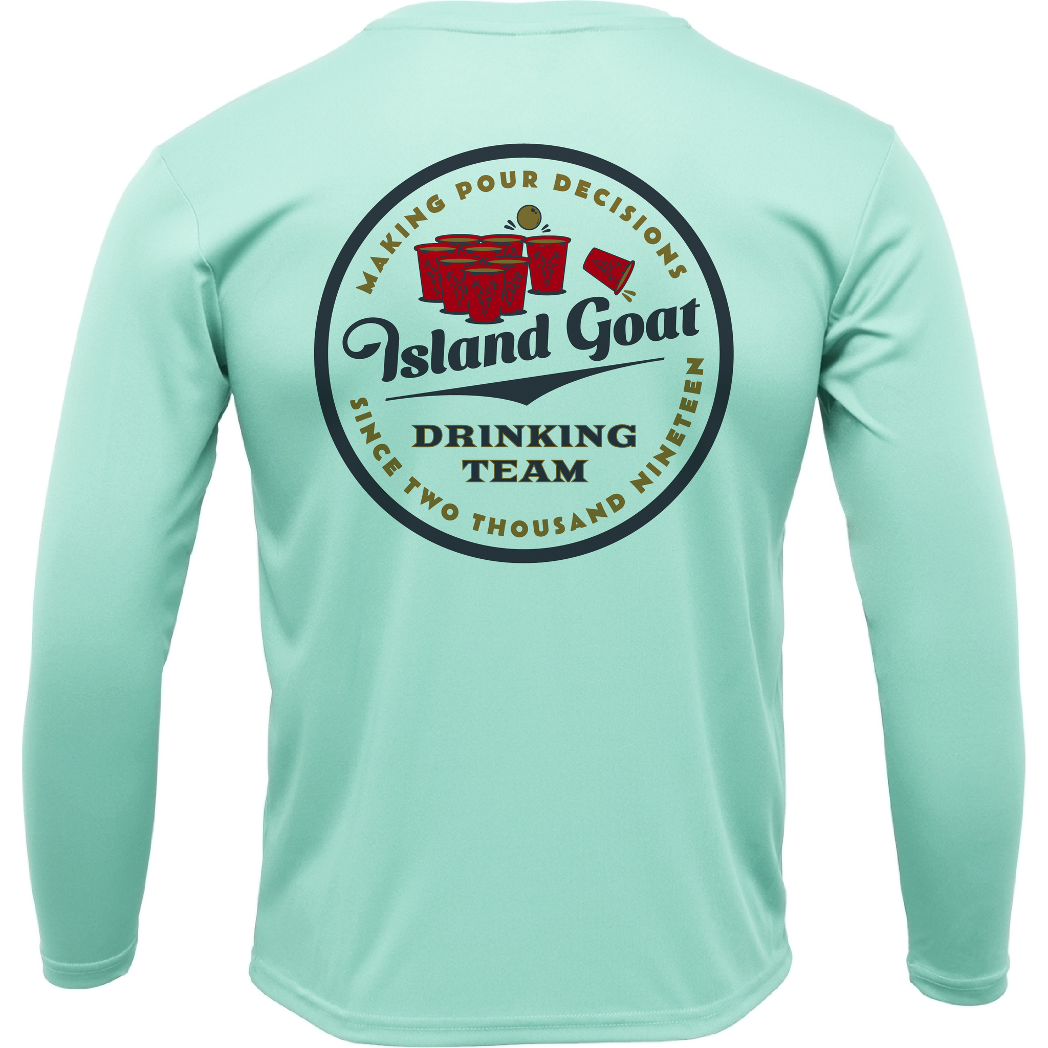 Pour Decisions | Island Goat UPF 50+ Crew Neck Sun Shirt Pour Decisions | Island Goat UPF 50+ Crew Neck Sun Shirt